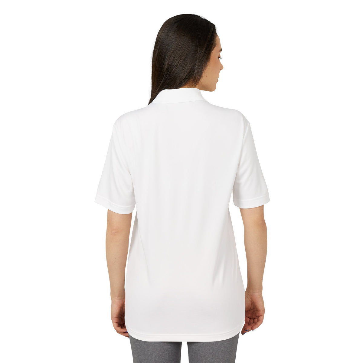 DAE Logo Performance Polo Shirt — Clean White Corporate Golf/Workwear
